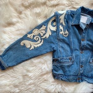 Sandro Paris Kevin Studded Denim Jacket 